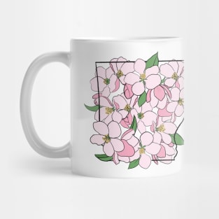 Arkansas and State Flower the Apple Blossom Mug